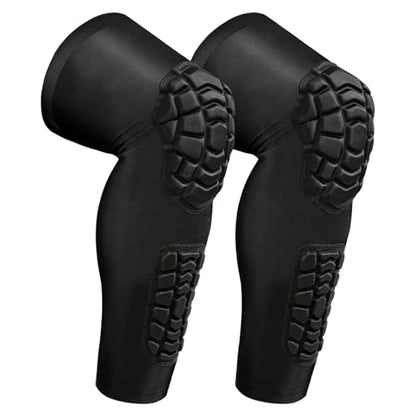 Wrestling Knee Pads Compression Leg Sleeve with Knee Pad and Calf Pad, 1 Pair Knee Sleeve with Shin Guards Shin Pads for Football, Baseball, Rugby, Lacrosse (2, Upgrade Black, XX-Large) - color: Upgrade Black, size: XX-Large