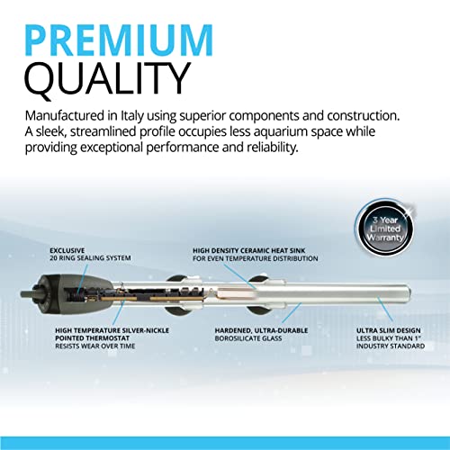 Fluval M 150-Watt Submersible Aquarium Heater – Reliable, Compact Heating with Mirror Technology for Fresh & Saltwater Tanks Up to 45 Gallons