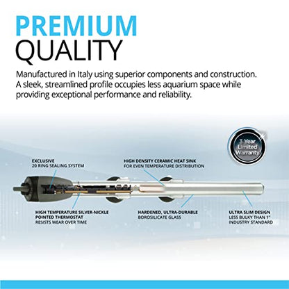 Fluval M 150-Watt Submersible Aquarium Heater – Reliable, Compact Heating with Mirror Technology for Fresh & Saltwater Tanks Up to 45 Gallons