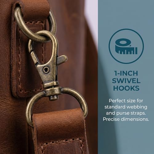 Hysagtek 60 Pcs Purse Hardware for Bag Making - Swivel Hook D Rings Slide Buckles, Bag Hardware Supplies for Handbag Fasteners, Strap, Backpack DIY Craft Accessories, 1 Inch, Bronze - color: Bronze