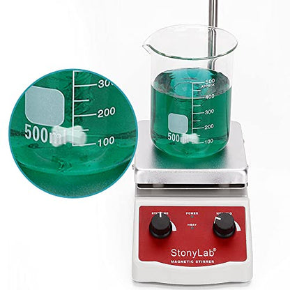 StonyLab 5 Pack Cross Shape Magnetic Stirrer Stir Bar, 10 x 3 mm PTFE-Coated White Stir Mixer