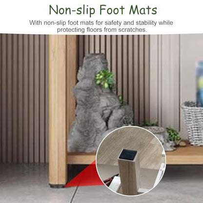 Oak Wood Aquarium Stand 2 Tier, Fish Tank Stand Cabinet for Living Room, Heavy Turtle Tank Stand/Reptile Holder, Fish Tank Display Table,B,60x30cm(23 5/8 - color: B, size: 60x30cm(23 5/8