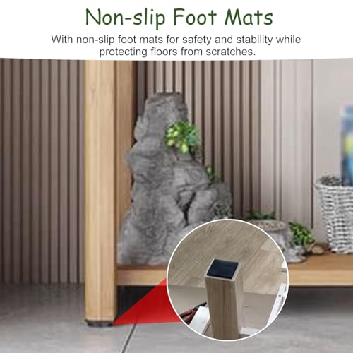 Solid Wood Fish Tank Stand, Aquarium Stand with Plant Shelf, 5 10 15 20 30 40 Gallon Fish Tank Table, Reptile Tank Rack for Home Office,Ligjt Grey,90x45cm(35 3/8 - color: Ligjt Grey, size: 90x45cm(35 3/8