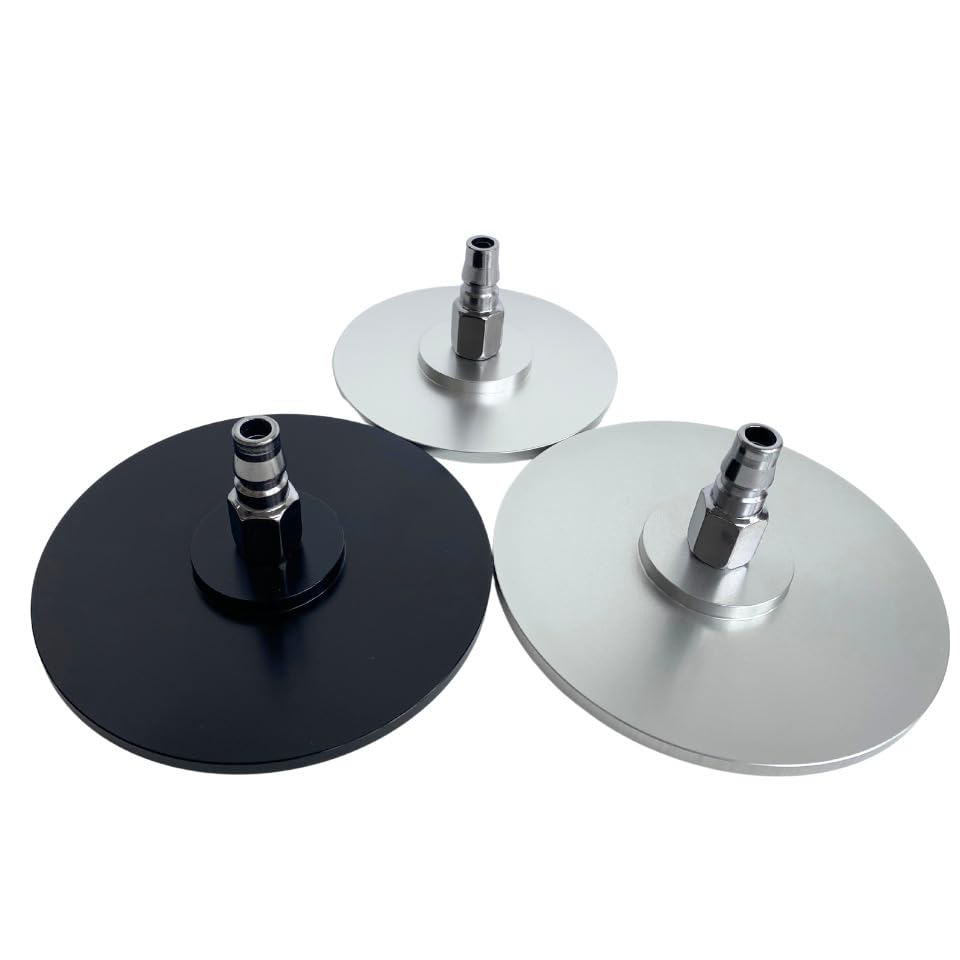 Vac-U-Lock Suction Cup Adapter Quick Connect Device Accessories for Cupping Machine Durable Aluminum 3.94 Inch Strong Suction Cups Compatible with Vac U Lock Systems Replacement Parts (Silver) - color: Silver