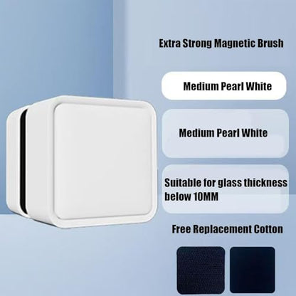 Magnetic Fish Tank Cleaner - Small Powerful Scrubber Brush | Fish Tank Cleaning Tools - for Saltwater Betta Algae Turtle Reptile Terrarium Wall Kitchen Living Room Water - color: White