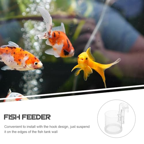 Acrylic Fish Feeding Ring for Aquarium Tank, Lightweight Floating Feeder Circle, Large Size Fish Food Dispenser for Aquarium Supplies