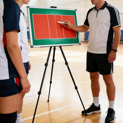 Volleyball Clipboard, Volleyball Magnetic Coaching Board, with Storage Backpack, Magnetic Chess Pieces, for Training