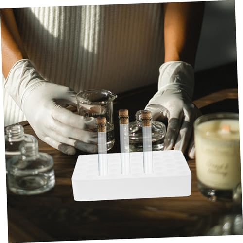 GLEAVI 50holes Test Tube Rack Foam Holder for Tubes Secure Laboratory Organizer Foam Material for Safe Storage and Transport