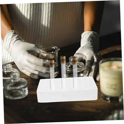 GLEAVI 50holes Test Tube Rack Foam Holder for Tubes Secure Laboratory Organizer Foam Material for Safe Storage and Transport