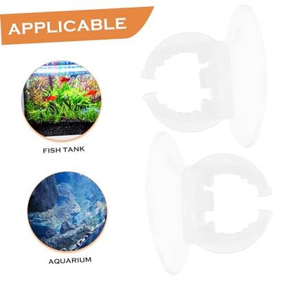 BESPORTBLE 2sets Aquarium Suction Cup Light Holder Fish Tank Lamp Rack Silicone Base Strong Adhesive Easy Install for Aquarium Lamps 6pcs*2