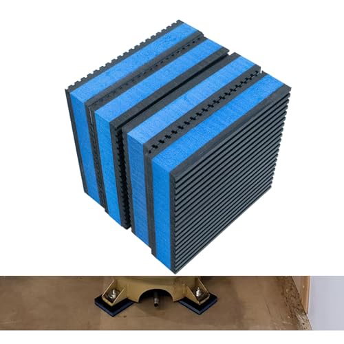 4 x 4 x 7/8 inches,Rubber Anti Vibration Pads Heavy Duty EVA Isolation Mats for Air Conditioner,HVAC System,Compressors,Washer and Dryer,Treadmill etc (4 Pack)