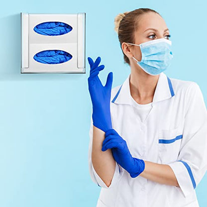 Weysat Wall Mounted Acrylic Glove Box Holder (10.6 W x 10.0 H x 3.5 D) - size: 10.6" W x 10.0" H x 3.5" D