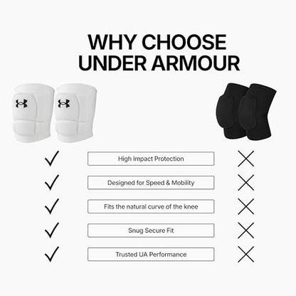 Under Armour Volleyball Knee Pads, Set of 2 - color: White, size: Adult Medium