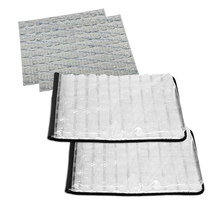Party Mat Food Cooling Serving Platter – Buffet Display Chiller for Meat, Cheese, Fruit & Party Food Trays – Catering Supplies Cold Serving Mat Black 2 Pack (19" x 15") - color: Black/Black