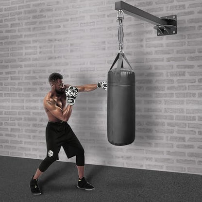 SELEWARE Wall Mount Heavy Bag Hanger Heavy Duty Punching Bag Hanger - color: 24" adjustable Heavy Bag Hanger with Spring