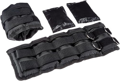 Amazon Basics Adjustable Ankle Weights for Men & Women, for Workouts, Resistance Training, Walking, Black - style: 10 Pound Set (5 Pounds Each)