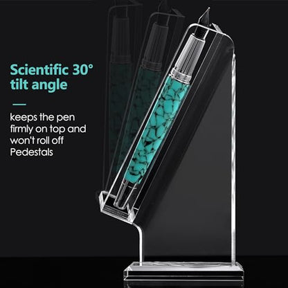 Acrylic Pen Holder Desktop Display, Vertical Fountain Pen Pencil Stand Ballpoint Showholder, Clear Makeup Brush Rack, Paintbrush Drying Support Organizer Desk for Exhibitions,Office,Store Use - style: Vertical Pen Holder（1PCS)