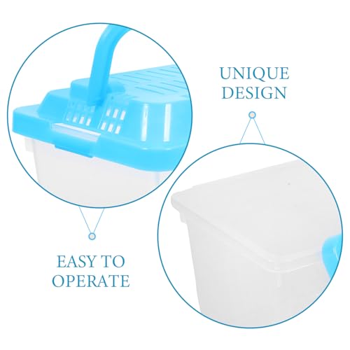 Plastic Turtle Fish Tank Pet Fish Tank Small Aquarium Plastic Goldfish Aquarium Habitat Acrylic Reptile cage reptisoil terrariums Handheld Feeding Box Household - size: 13x9cm