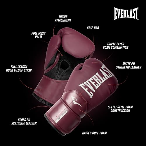 Everlast Elite 2 Boxing Gloves - color: Purple, size: 12 oz