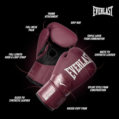 Everlast Elite 2 Boxing Gloves - color: Purple, size: 12 oz