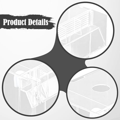 Baoblaze Aquarium Breeder Box Breeding Box Betta Clown Separation Net Guppy Separator Hatchery Breeder, Clear