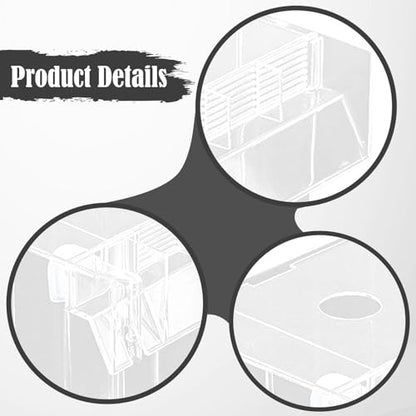 Baoblaze Aquarium Breeder Box Breeding Box Betta Clown Separation Net Guppy Separator Hatchery Breeder, Clear