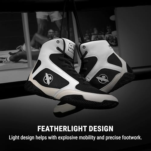 Hayabusa Pro Boxing Lightweight Shoes | Boxing Shoes for Men and Women, Wrestling Shoes, Boxing Boots, Cross Training Shoes, Boxing Shoes Women,Boxing Training Shoes - color: White, size: 7.5 Women/6 Men