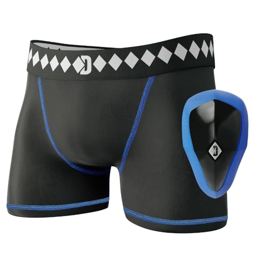 Diamond MMA Compression Jock Short with Built-in Jock Strap & Athletic Cup Groin Protection System - size: Large, style: Youth