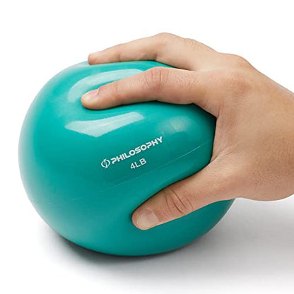 Philosophy Gym Toning Ball - Soft Weighted Mini Medicine Ball - style: 4 LB