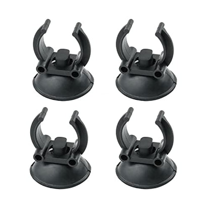 Aquarium Heater Suction Cups, Black Rubber Clips, Fish Heater Tank Holders, 20 Pack