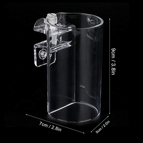 Pssopp Aquarium Fish Feeder, Transparent Acrylic Floating Food Circle Feeding Station