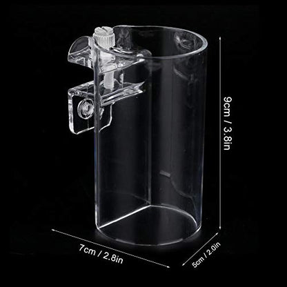 Pssopp Aquarium Fish Feeder, Transparent Acrylic Floating Food Circle Feeding Station