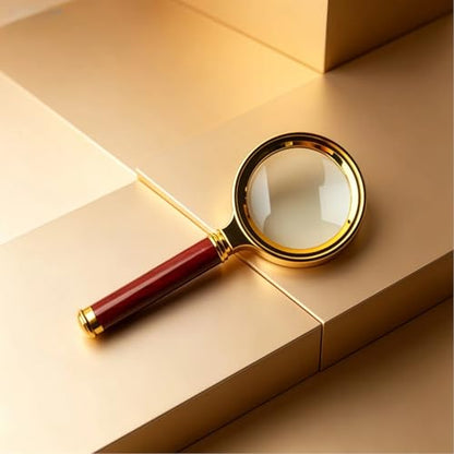 1pc Metal Magnifying Glass, 10x High Definition Handheld Loupe for Reading, Science Experiments, Jewelry/Insects/Plant Observation