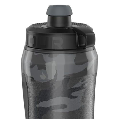 Under Armour 28oz Playmaker Squeeze Insulated 2 - Sports Water Jug, Leak Resistant for Baseball, Football & More, Black Steel Camo - color: Black Steel Camo