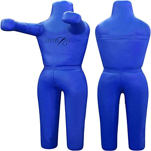 Jiu Jitsu Judo Punching Bag Grappling Dummy BJJ Wrestling Throwing Dummy for Karate,Boxing Training Blue -Unfilled - size: 48 inches (4 ft)