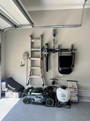 TIDYME Garage Tool Organizer Wall Mount, 48", 3 Racks 6 Hooks, 300 lbs - size: 48" Carbon Steel with 3 Racks & 6 Hooks