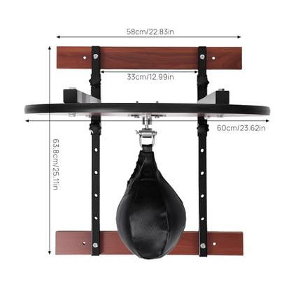 Speed Bag Platform Kit with Heavy-Duty Steel & Adjustable Height, Wall-Mounted Boxing Training Equipment for Home Gyms, Boxing Coaches, Martial Arts Studios