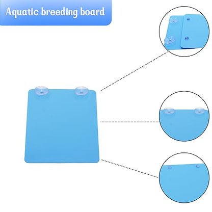 Saim 2 PCS Angelfish Discus Fish Breeding Slate with Suction Cups, Spawning Surface for Aquarium, Lightweight Easy to Install and Remove