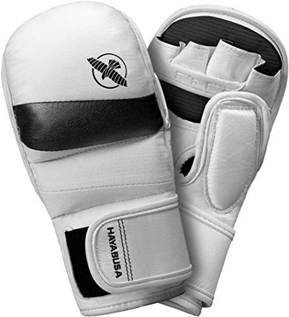 Hayabusa T3 MMA Sparring Gloves | Boxing Gloves, 7oz Gloves, Muay Thai Gloves, Kickboxing Gloves, Fight Gloves Men and Women, Training, Sparring - color: White/Black, size: Small