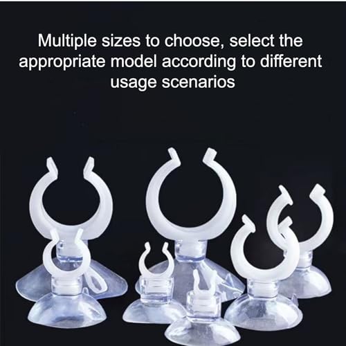 Aquarium Suction Cup Clips Set Fish Tank Air Line Holder Clear Plastic for Glass Fish Supples and Fish Tank Clear Airline Tubing Decorations Shrimp Nests and Reptile