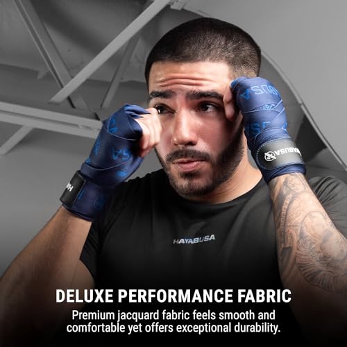 Hayabusa Deluxe Boxing Hand Wraps - 180in - color: Blue, size: 180"