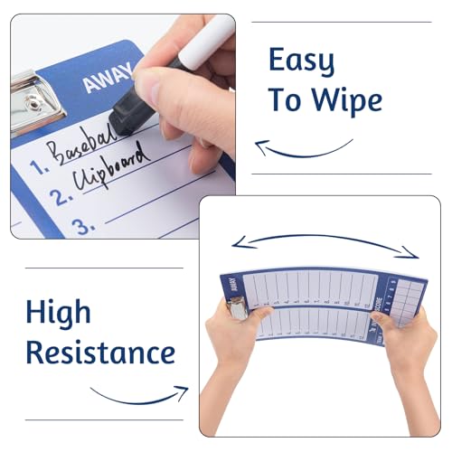 WISYOK Baseball Clipboard, Dry Erase, Blue | Blue, with Marker, Double Sided Lineup Board for Coaches, Strategy, Practice, Game Day - style: Baseball Blue