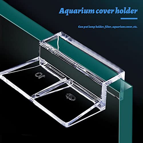 Aquarium Cover Clip, 8 Pcs 6/8/10/12mm Glass Fish Tanks Cover Clip Clear Color Acrylic Aquarium Cover Clip Support Holder Universal Lid Clips for Rimless Aquariums (8MM) - color: 8MM
