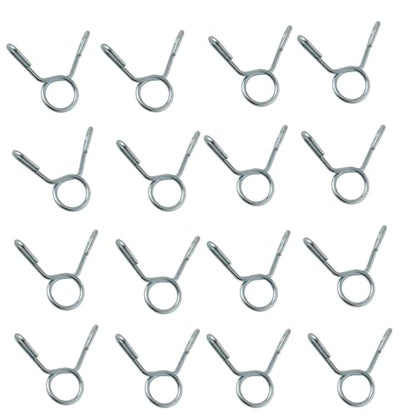 20-Pack Air Tubing Spring Clips Oxygen Pump Tube Retaining Clip Double Wire Spring Hose Fuel Line Silicone Tube Spring Clips Zinc Plated