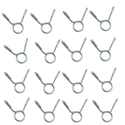 20-Pack Air Tubing Spring Clips Oxygen Pump Tube Retaining Clip Double Wire Spring Hose Fuel Line Silicone Tube Spring Clips Zinc Plated