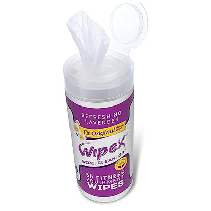 Wipex Original Gym Wipes - EWG Verified - Fitness Equipment Cleaner for Personal Workout Use, New Lint-Free Plant Based Cloth, 50 Count - Great for Yoga, Pilates, Home Gym (Pack of 12) - size: 50 Count (Pack of 12)