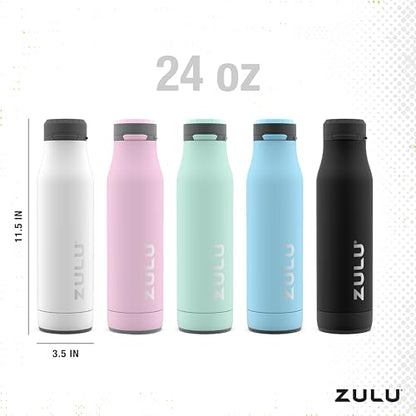 ZULU Ace 24oz Insulated Stainless Steel Water Bottle, Chug Spout, Pink - color: Pink Cashmere