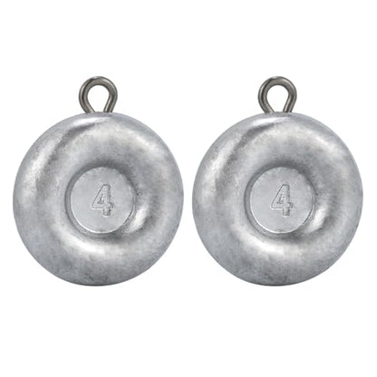 Dr.Fish Fishing Coin Sinkers Lead Fishing Weights Disc Weights No Roll Freshwater Saltwater River Bank Surf Fishing Catfishing - size: 1oz/5 Pack