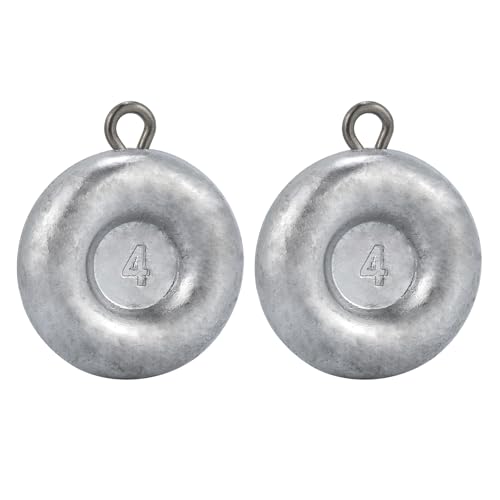 Dr.Fish Fishing Coin Sinkers Lead Fishing Weights Disc Weights No Roll Freshwater Saltwater River Bank Surf Fishing Catfishing - size: 1oz/5 Pack