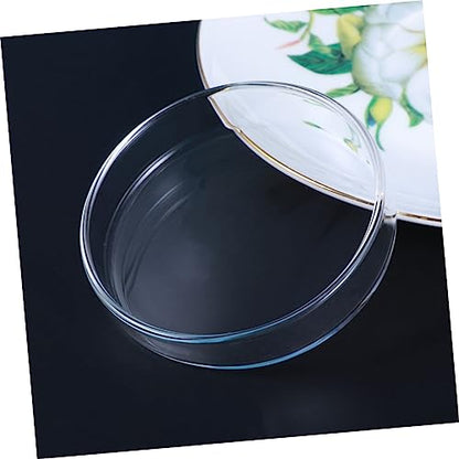UKCOCO 1pc Transparent Glass Shrimp Food Feeder Bowl for Small Fish Round Dish for Aquatic Pets Aquarium Aesthetics for Shrimp and Reptiles